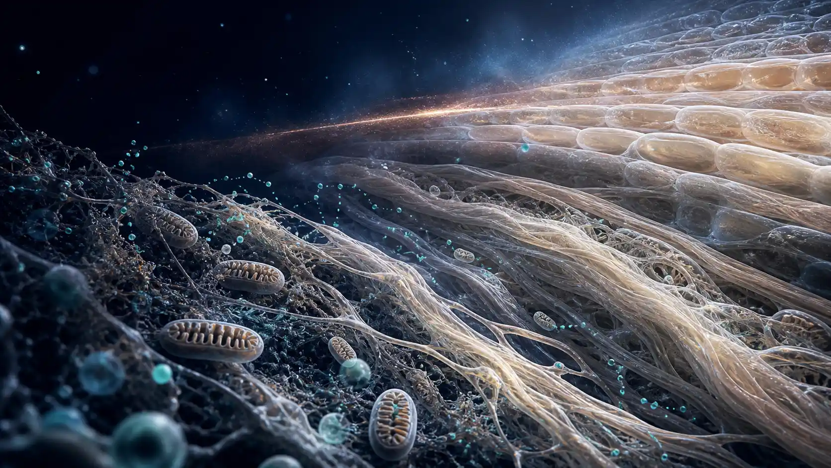 Cellular resilience artwork introducing regenerative medicine and wellness guides