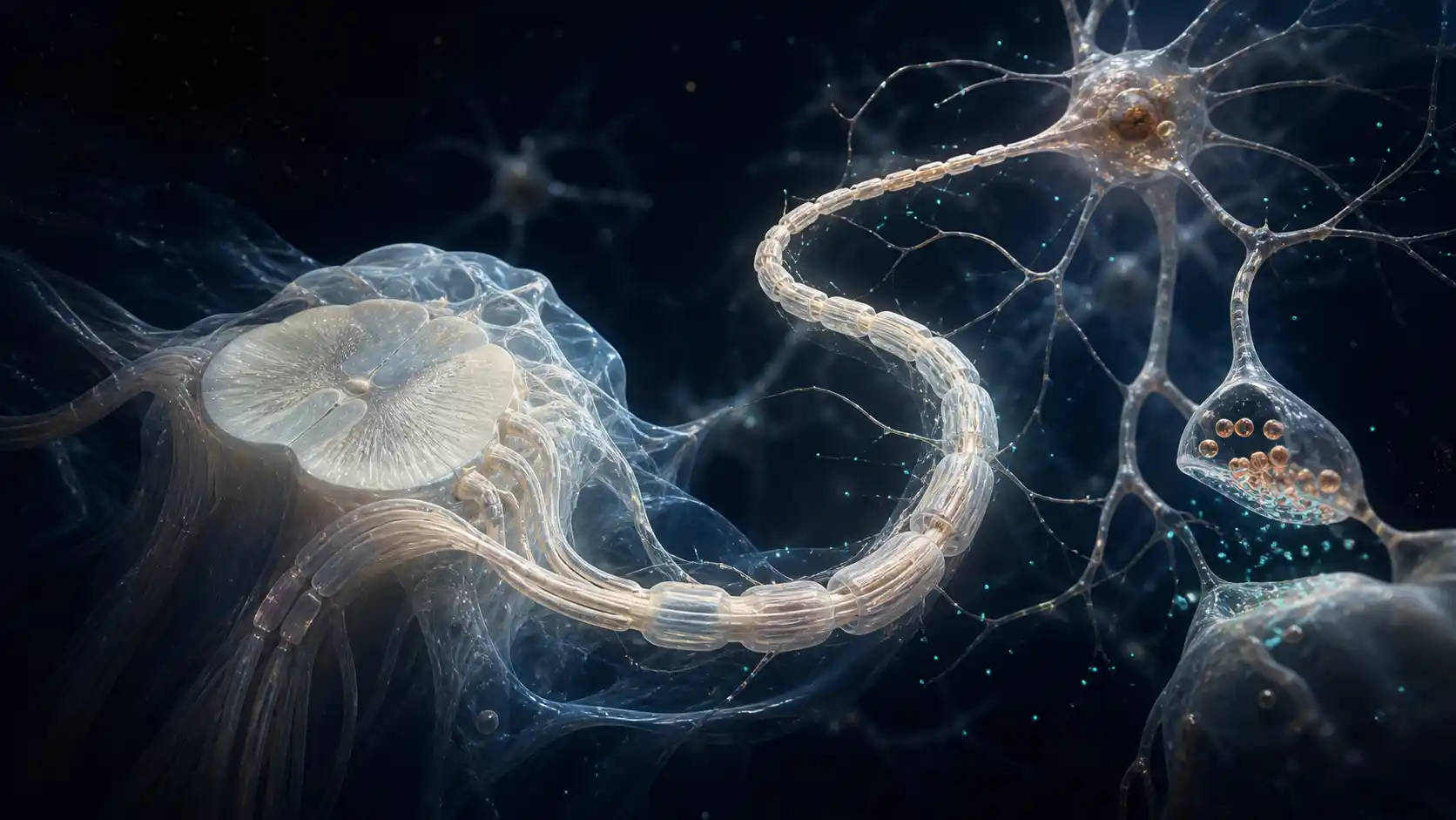 Layered clinical artwork introducing the neurological condition library